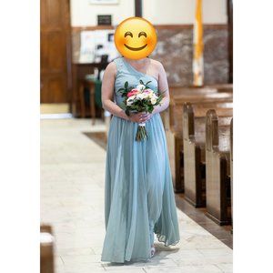 David's Bridal Bridesmaid Dress Size 6 Celedon green DB Celebration